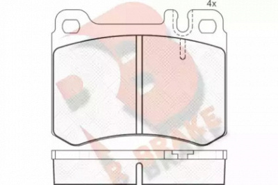 R BRAKE rb0685 -  Комплект тормозных колодок, дисковый тормоз